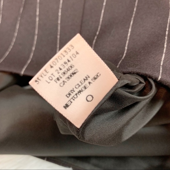 Theory Striped wool blend knee length pencil skirt in brown workwear - Picture 12 of 12